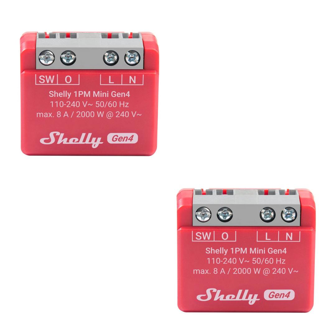 Shelly 1PM Mini Gen4. Relé inteligente compacto con Matter, Wi-Fi, Zigbee y medición de potencia.
