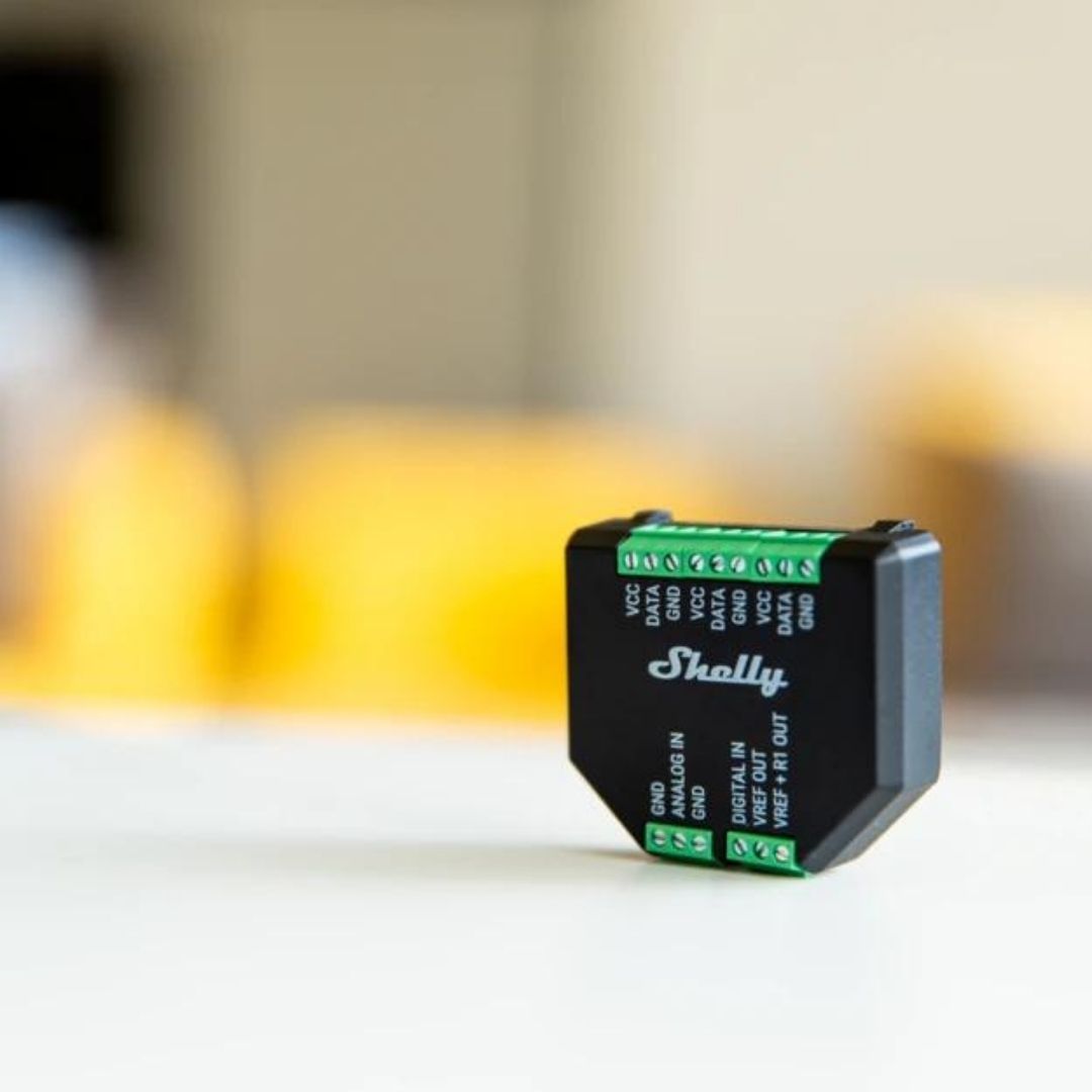 Shelly Plus AddOn. For Shelly Plus devices, use DS18B20, DHT22 sensors, analog and digital input (Open Box)