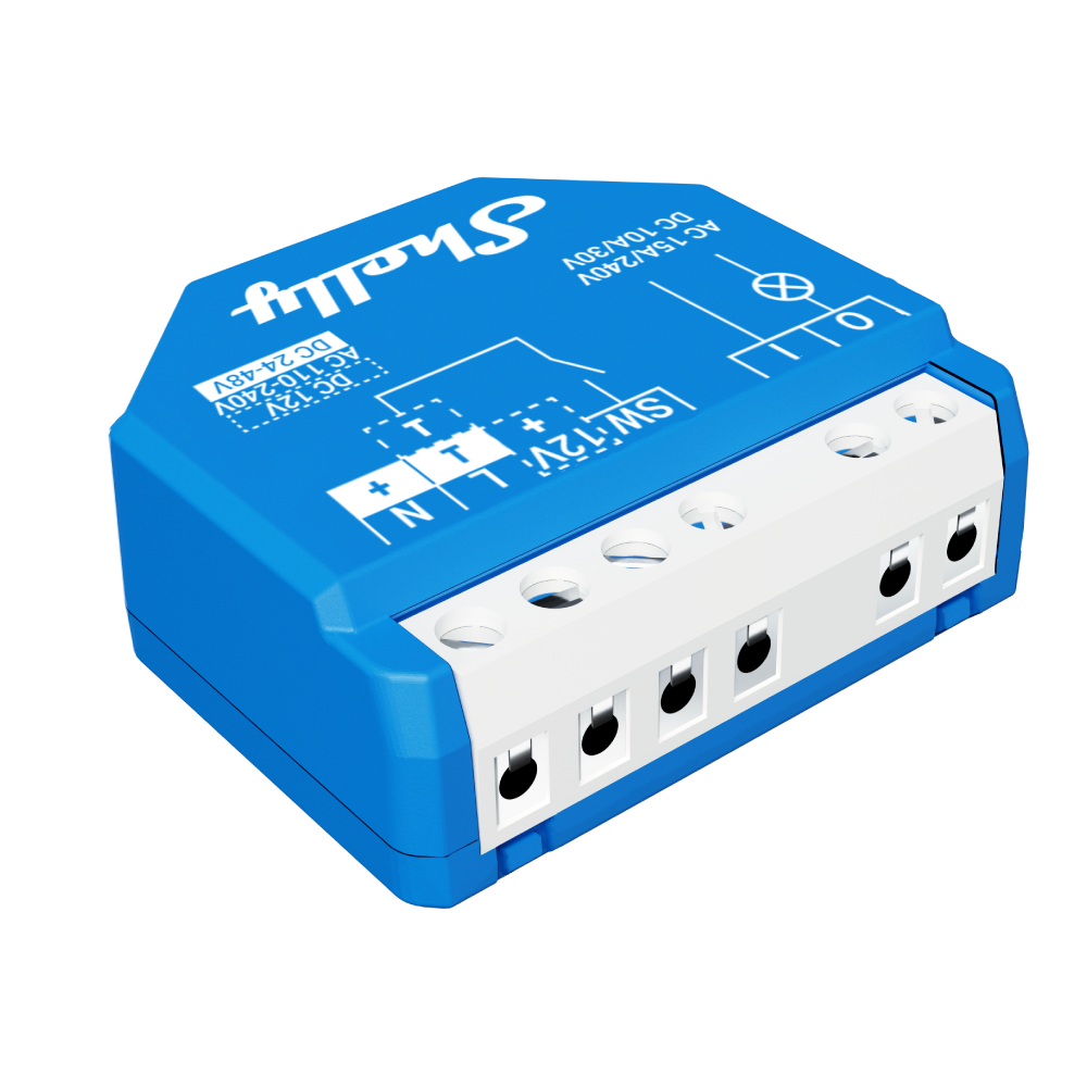 Shelly Wave 1 US LR UL – Z-Wave Long Range Smart Relay Module with Dry Contact