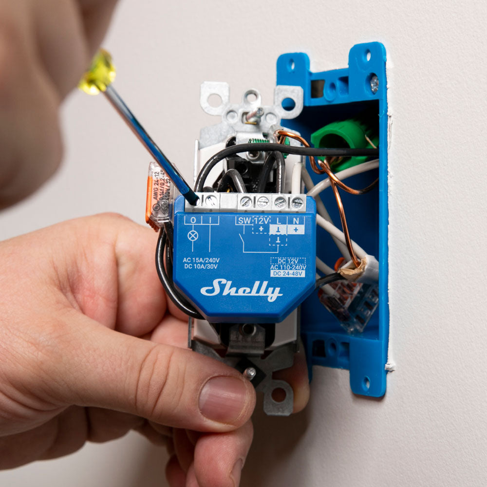 Shelly Wave 1 US LR UL. Z-Wave Long Range Smart Relay, 1-Channel 15A Dry Contact