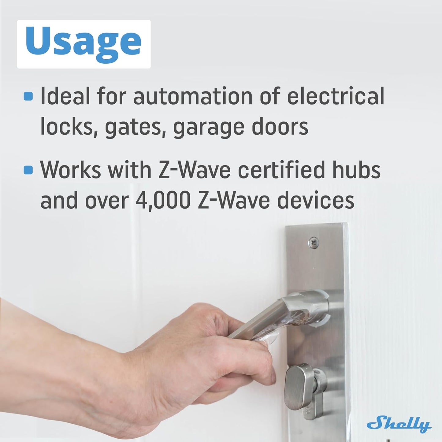 Shelly Wave 1 US LR UL. Z-Wave Long Range Smart Relay, 1-Channel 15A Dry Contact