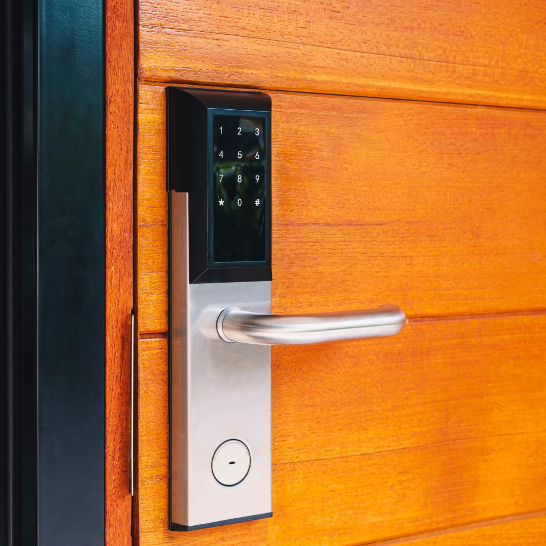 door with electronic lock