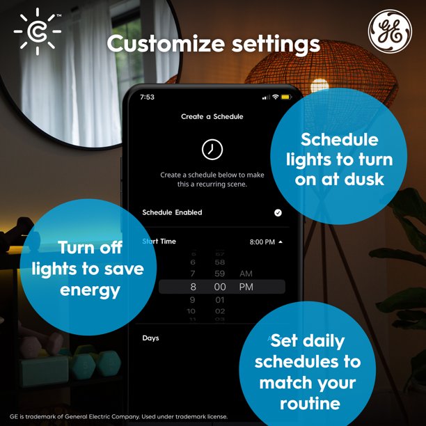 Cync by GE Full Color Direct Connect Smart Bulb - 2 LED A19 Bulbs (Packaging May Vary)