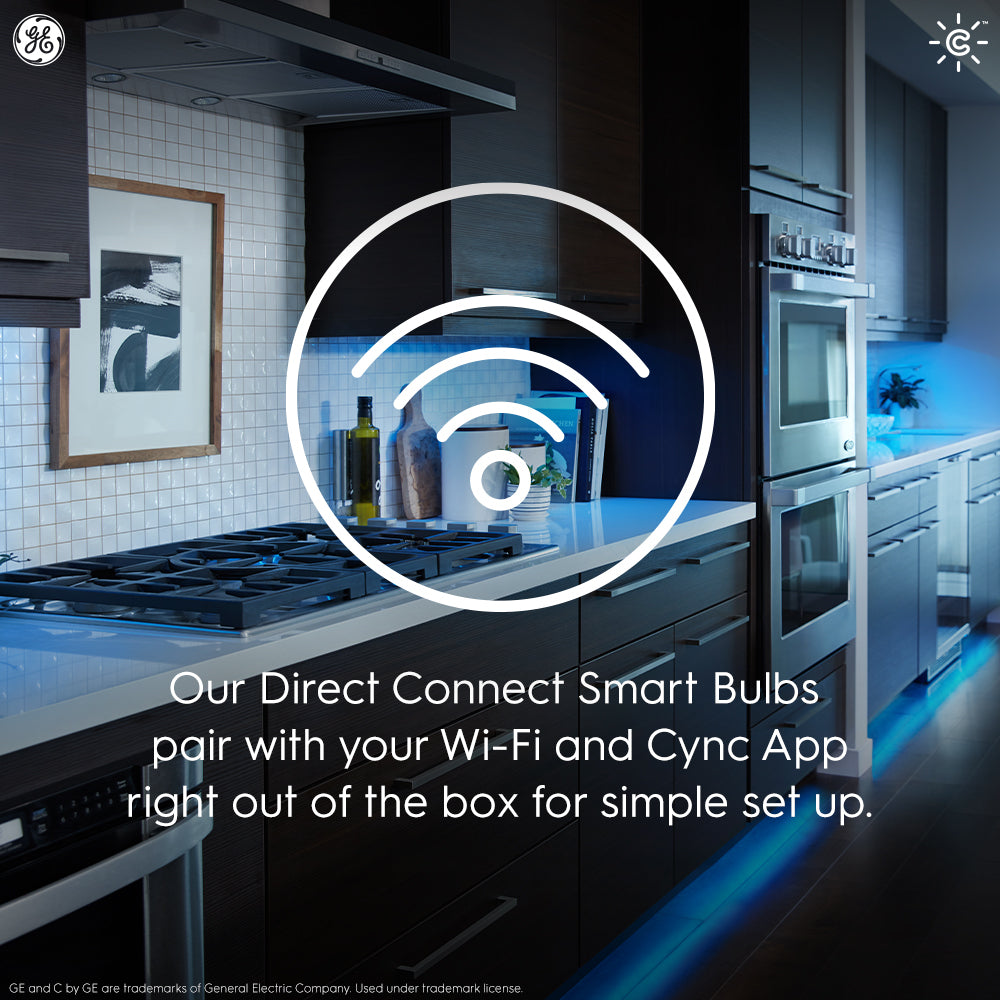 Cync Smart Bulb Tunable White A19. Bluetooth and Wi-Fi, Works with Alexa and Google Home (2 Pack - Packaging May Vary)