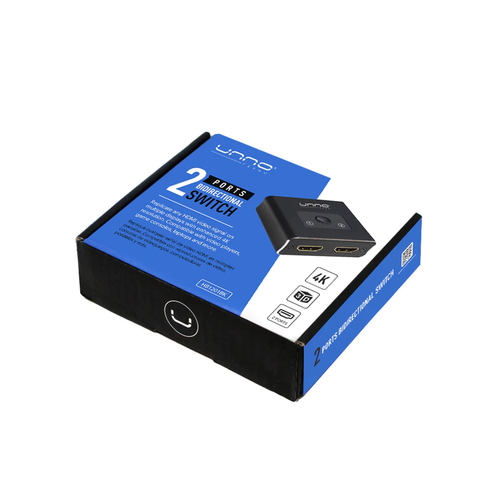 Switch bidireccional HDMI 4K/2K - Compatible con 3D - HDMI 1.4 y HDCP 1.4 - Switch manual