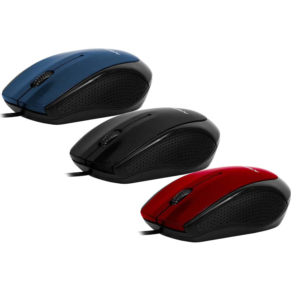 Mouse óptico 3D con cable USB ambidiestro