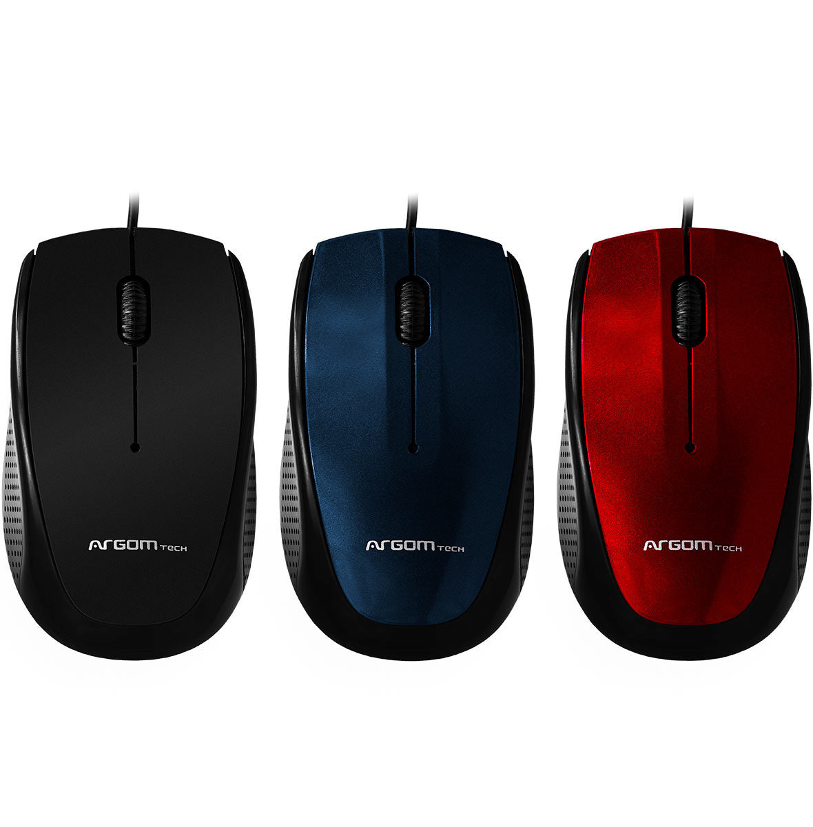 Mouse óptico 3D con cable USB ambidiestro