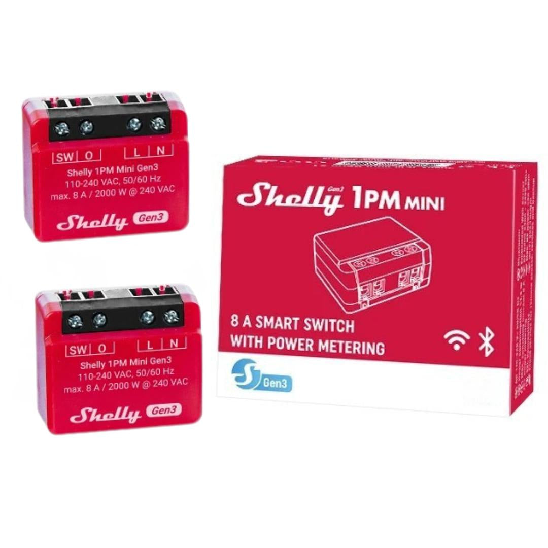 Shelly 1PM Mini Gen3. El interruptor de relé inteligente con Wi-Fi más pequeño, 1 canal, 8 A, medición de potencia