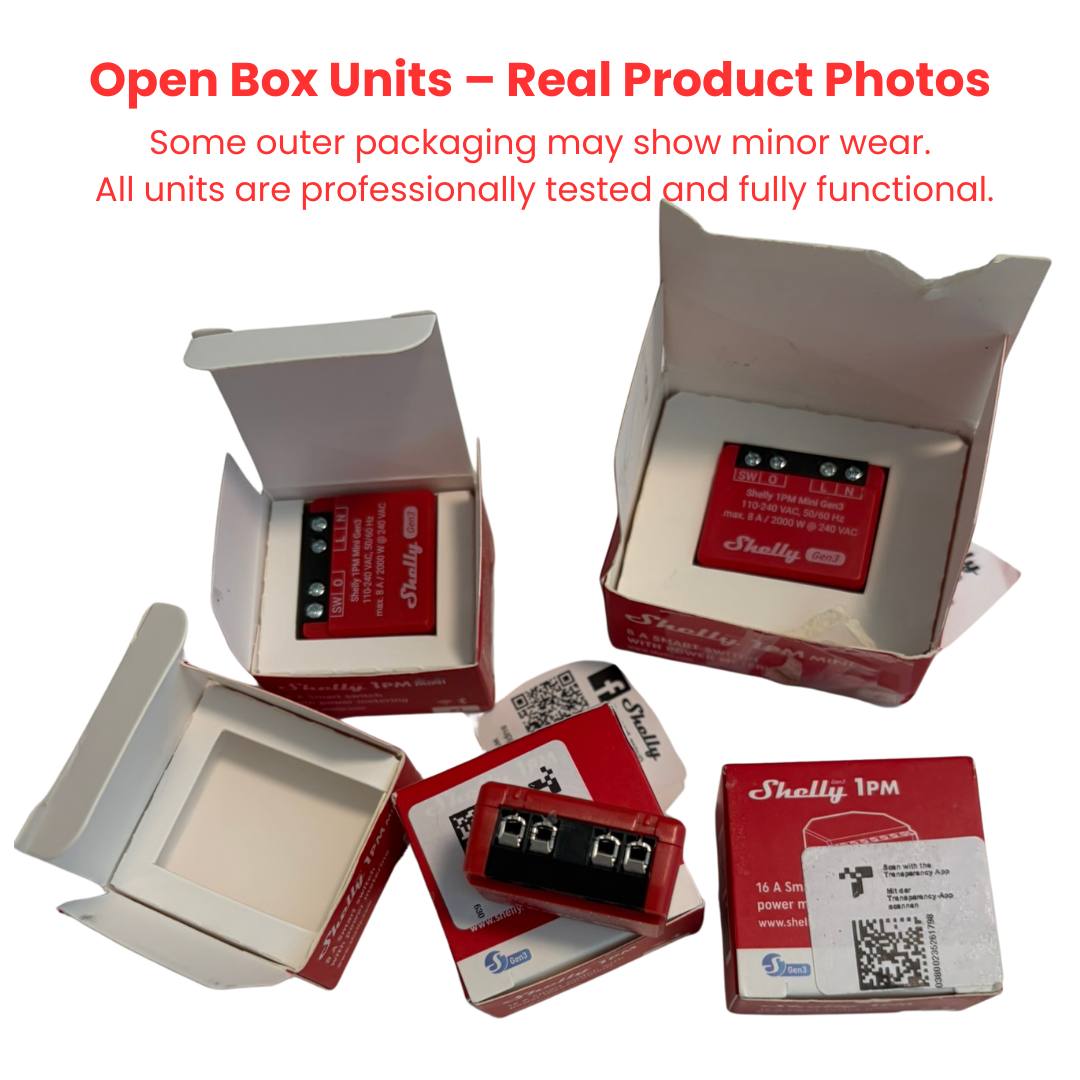 Shelly 1PM Mini Gen3. El interruptor de relé inteligente con Wi-Fi más pequeño, 1 canal, 8 A, medición de potencia