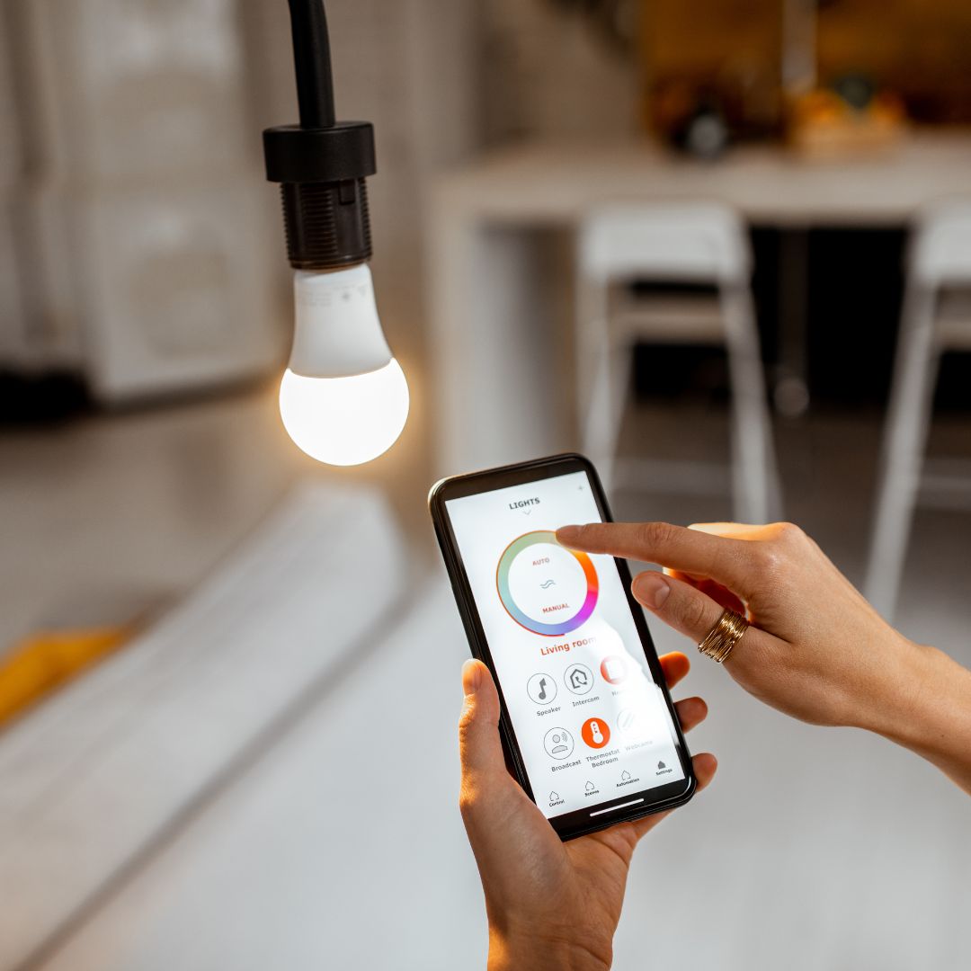 changing the light intensity with an app