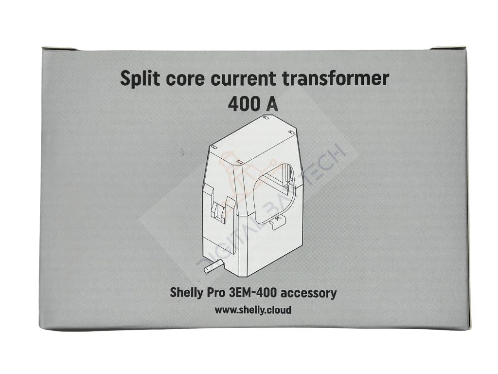 Shelly Pro 3EM-400. Smart Din Rail 3-Phase Energy Meter with 3 CT 400 Amp. Wi-Fi, LAN, and Bluetooth connection -CT400A
