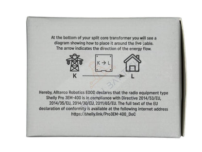 Shelly Pro 3EM-400. Smart Din Rail 3-Phase Energy Meter with 3 CT 400 Amp. Wi-Fi, LAN, and Bluetooth connection - CT400A
