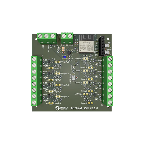 Shelly DB2024T_XSM. Development Board Shelly X SM Terminals. 8 input/switcher channels