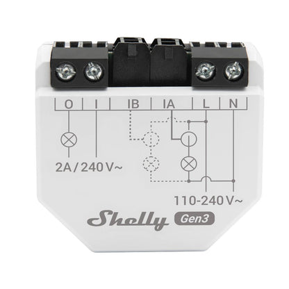 Shelly EM Gen3 50A. Smart Energy Meter with Dry Contact & Wi-Fi - Bluetooth