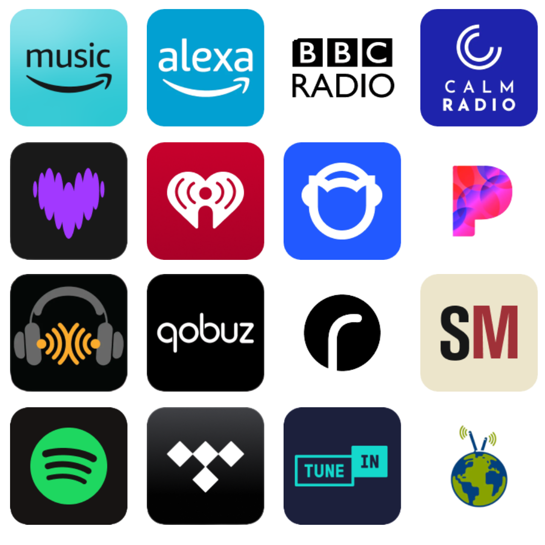 WiiM compaitibilities, music, alexa, spotify, tune in, calm radio