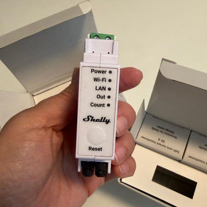 Shelly Pro EM-50 | 2-Channel DIN Rail Energy Meter with Contactor Control, WiFi, LAN & Modbus (Open Box)