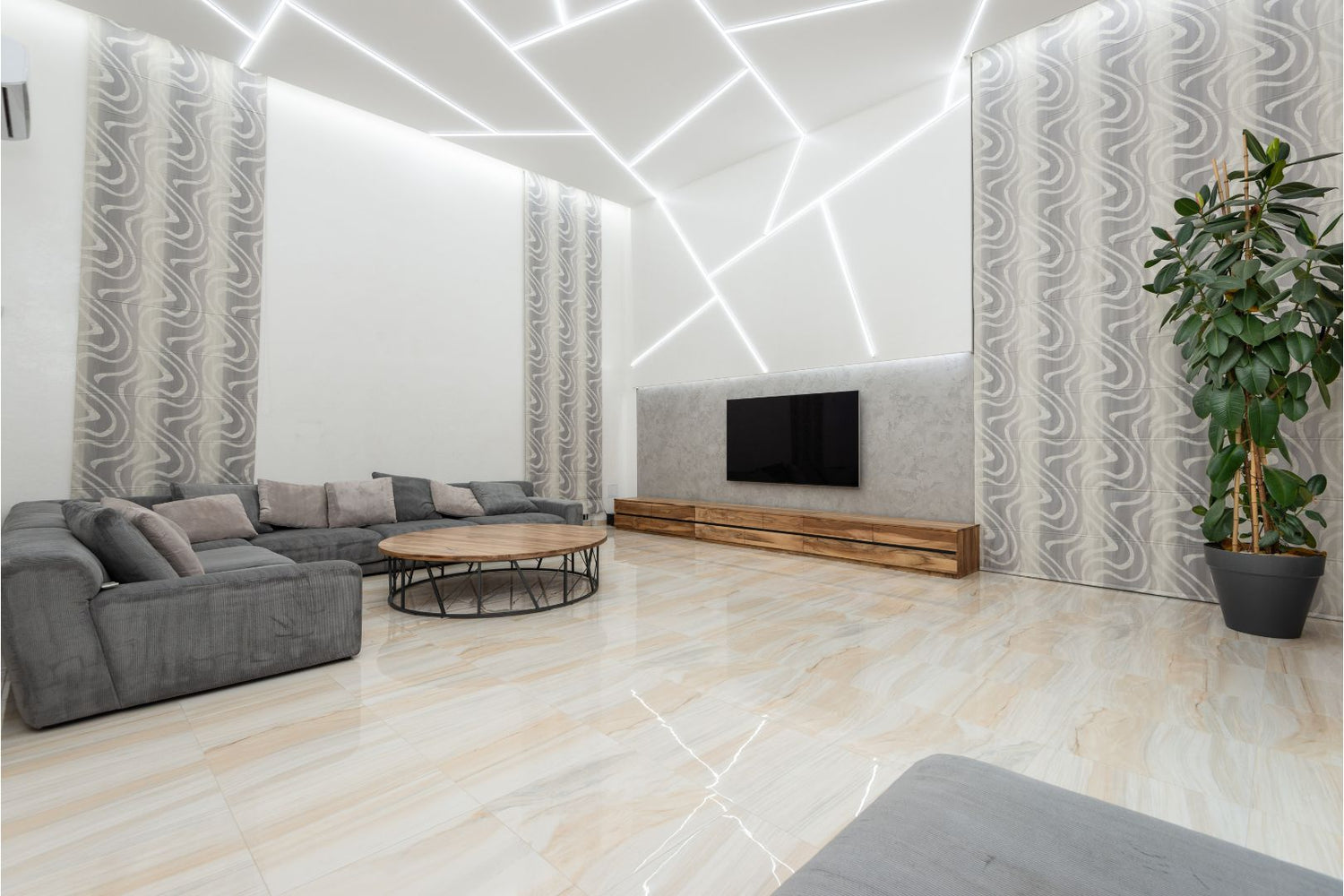 drawing on wall with Proluxe LED lights