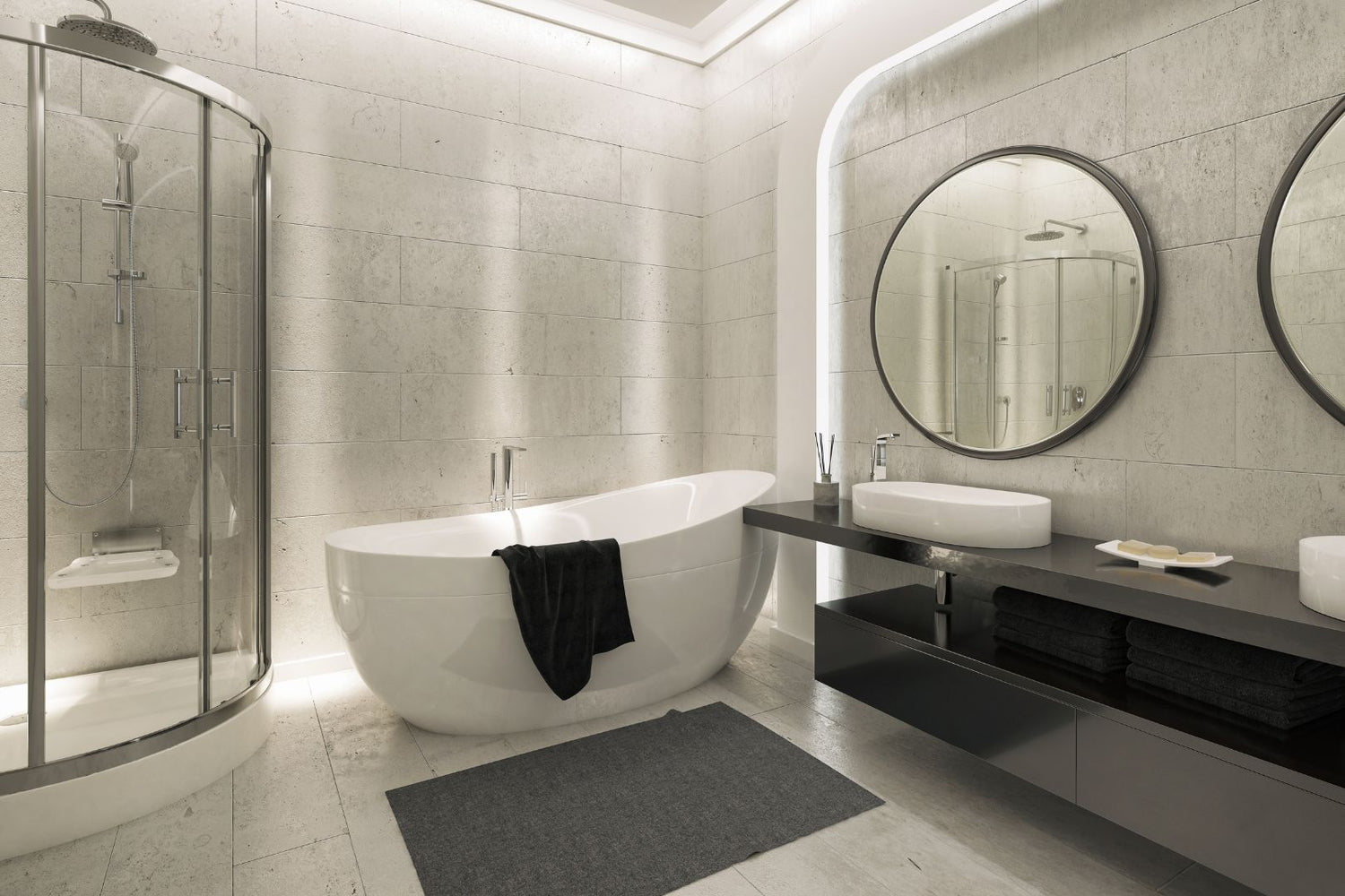 Proluxe LED-lit bathroom