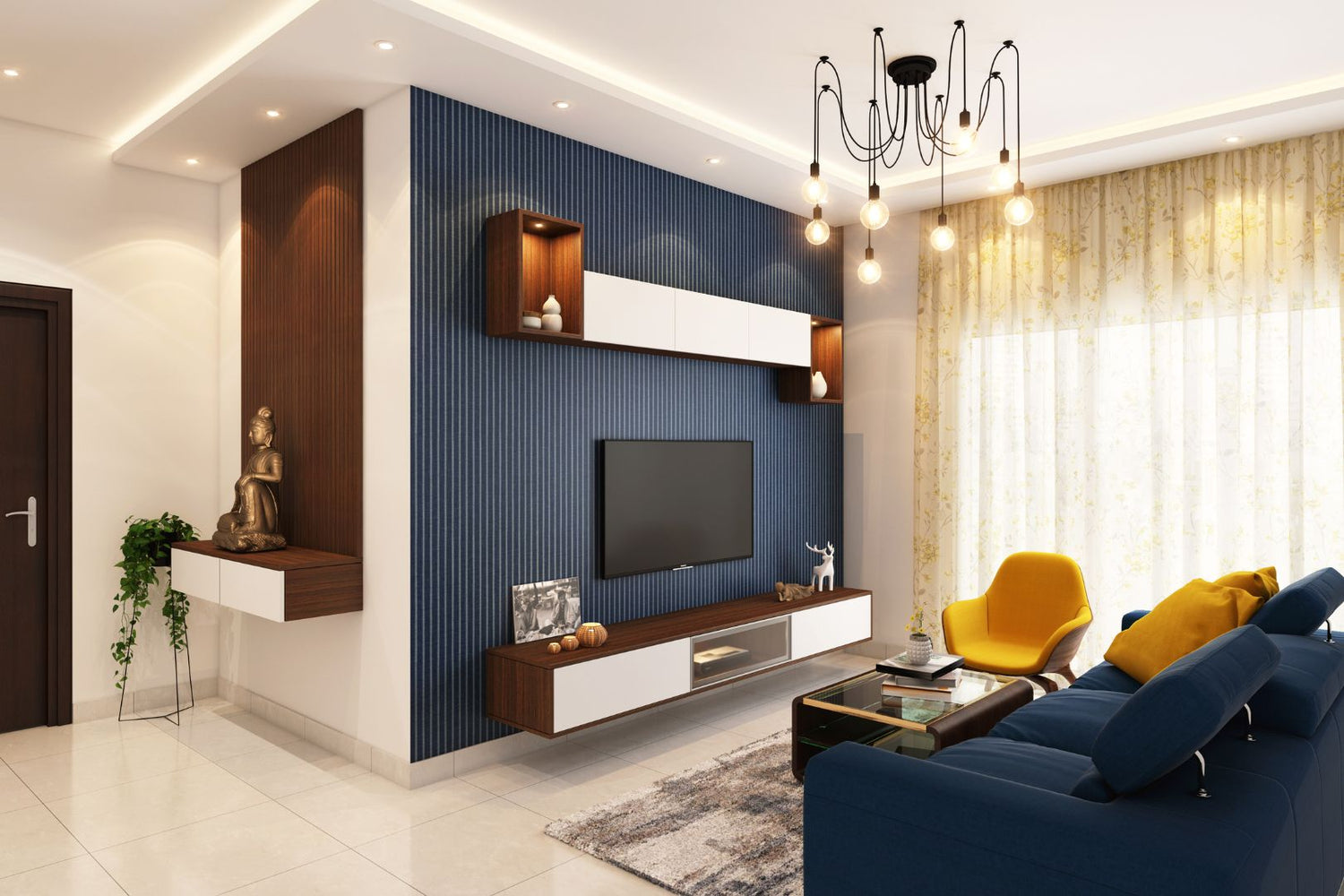 Living room illuminated with Proluxe LEDs