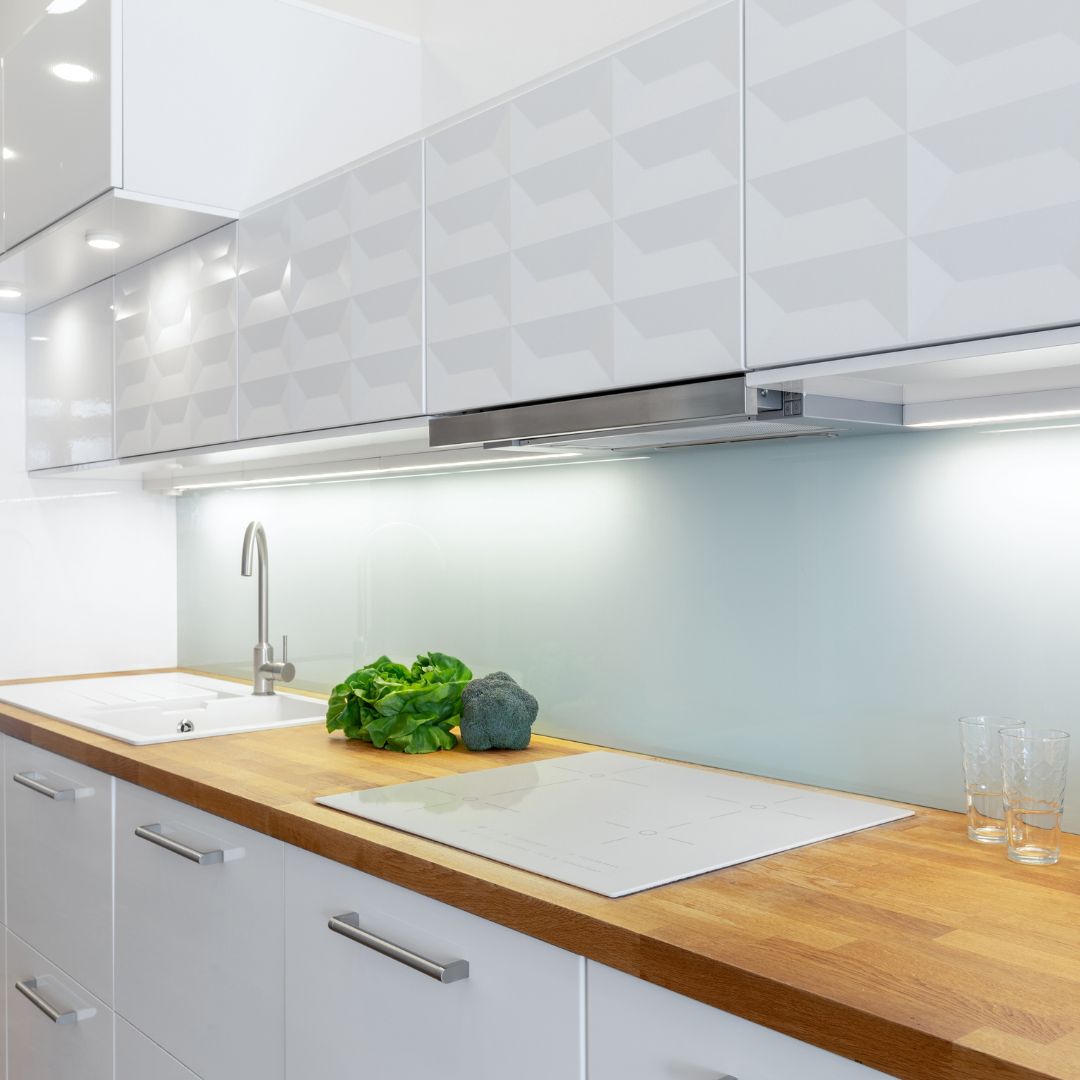 Kitchen illuminated with Proluxe lights