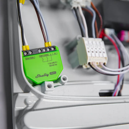Green electronic device with wiring inside a mechanical component