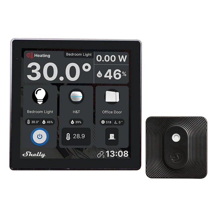Shelly Wall Display. Wi-Fi smart control panel with 5 A integrated switch and color display + BLU HT