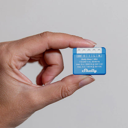 Shelly Wave 1 Mini US LR. Z-Wave Long Range Smart Mini Relay (Dry Contacts, 8A)