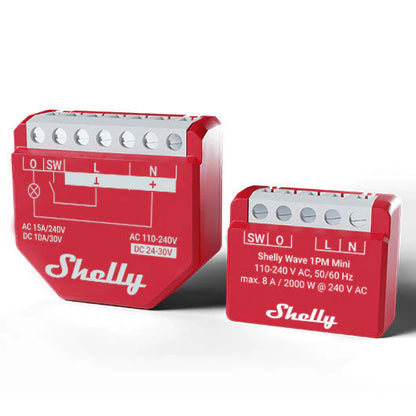 Shelly Wave 1PM Mini LR US. Smart Energy Monitoring Relay with Z-Wave Long Range
