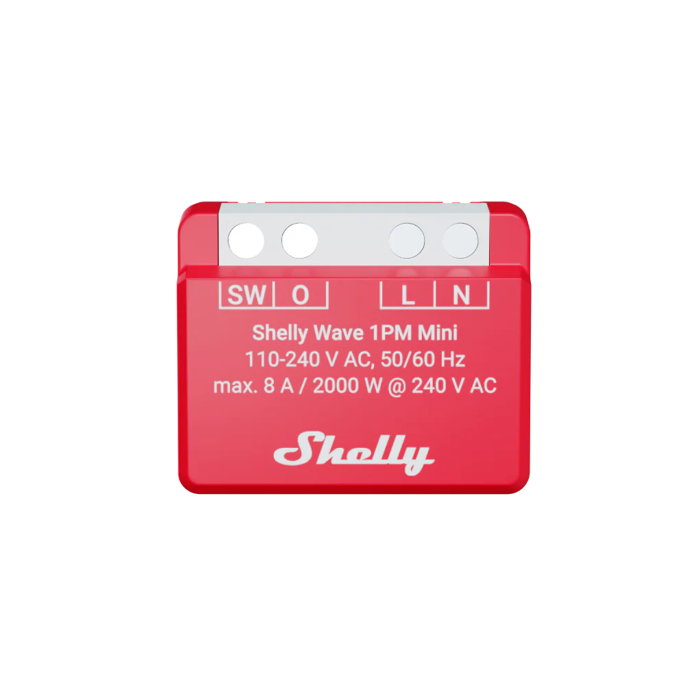 Shelly Wave 1PM Mini LR US. Smart Energy Monitoring Relay with Z-Wave Long Range