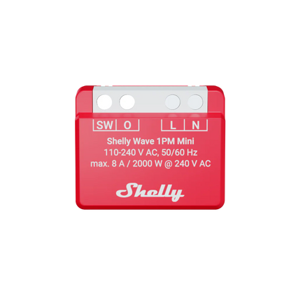 Shelly Wave 1PM Mini LR US. Smart Energy Monitoring Relay with Z-Wave Long Range