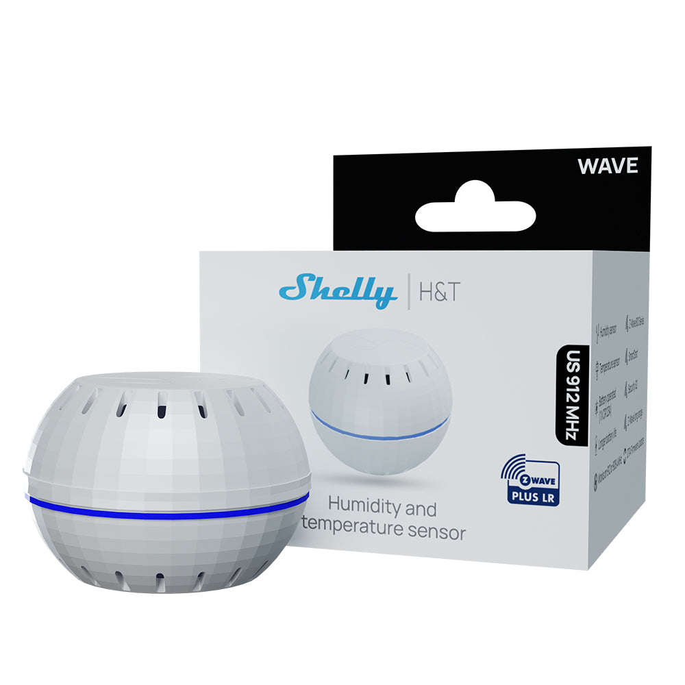 Shelly Wave H&T. Sensor de temperatura y humedad Z-Wave para la automatización del hogar inteligente.
