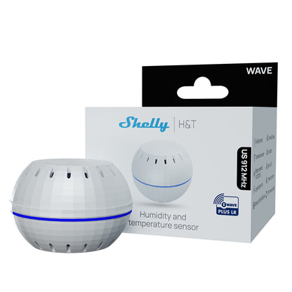 Shelly Wave H&T. Sensor de temperatura y humedad Z-Wave para la automatización del hogar inteligente.