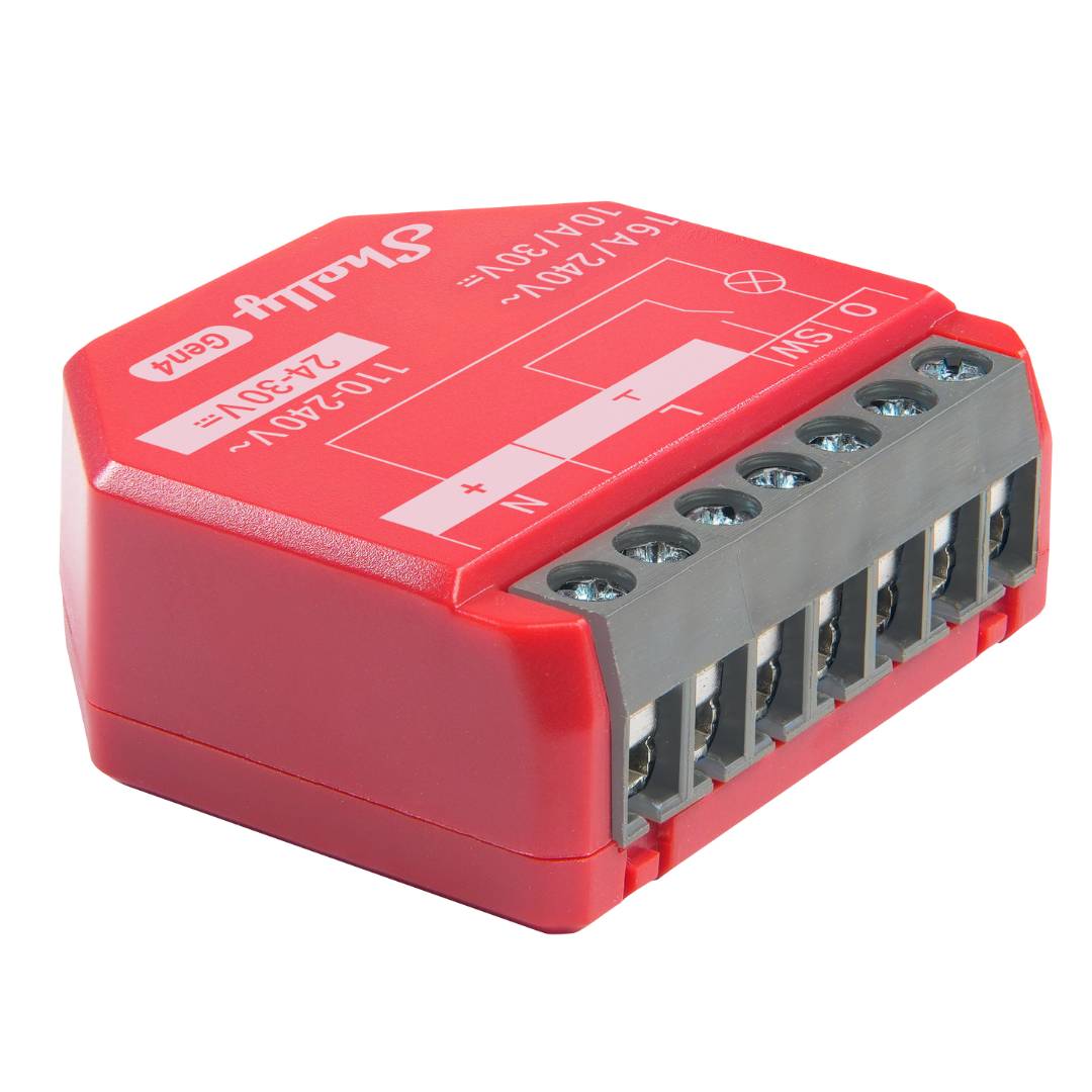Red electrical connector with terminal blocks on a white background