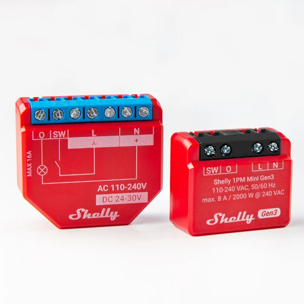 Shelly 1PM Mini Gen3. Wi-Fi Smart Relay Switch, 1 channel 8A, power  metering – Digital Bay Tech