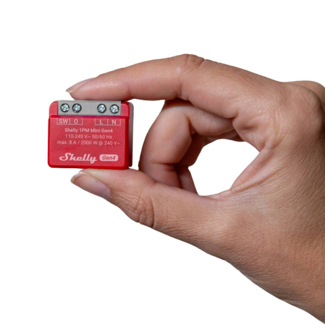Shelly 1PM Mini Gen4. Wi-Fi, Zigbee, Matter Compact Smart Relay with Power Metering