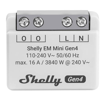 Shelly EM Mini Gen4. Medidor de energía inteligente Matter, Wi-Fi, Zigbee y Bluetooth