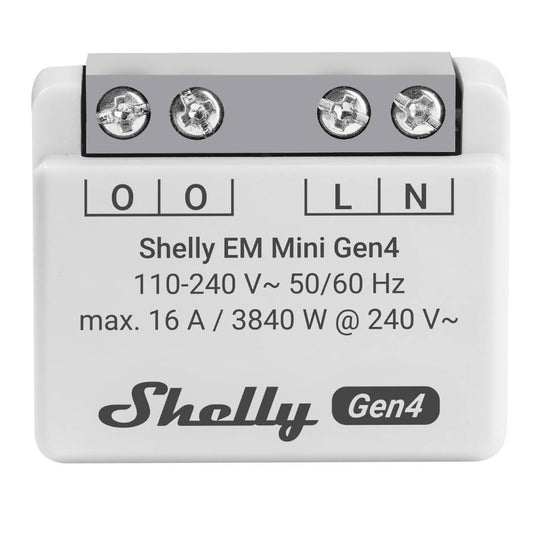 Shelly EM Mini Gen4. Matter Smart Energy Meter, Wi-Fi, Zigbee & Bluetooth (Open Box)