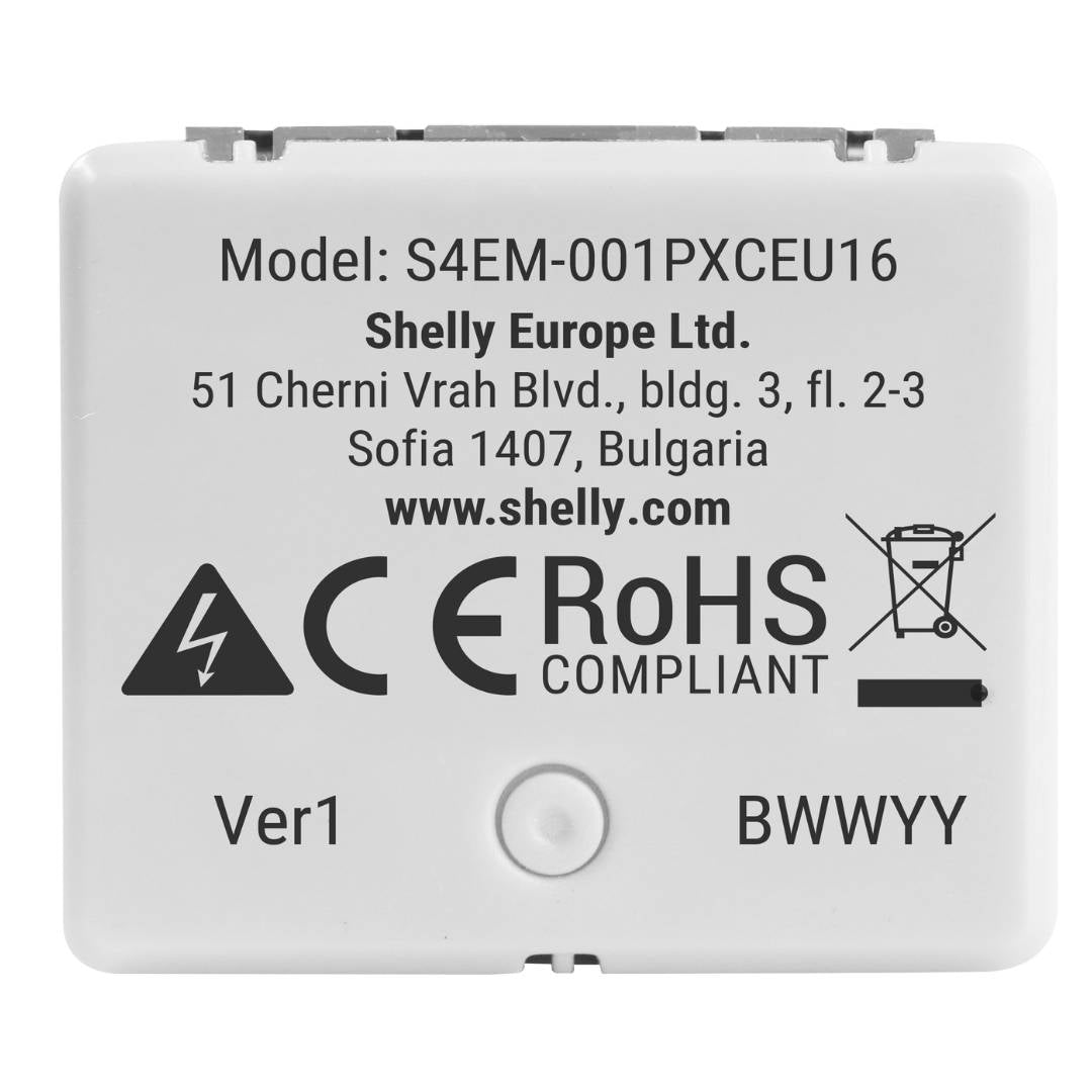 Shelly EM Mini Gen4. Medidor de energía inteligente Matter, Wi-Fi, Zigbee y Bluetooth