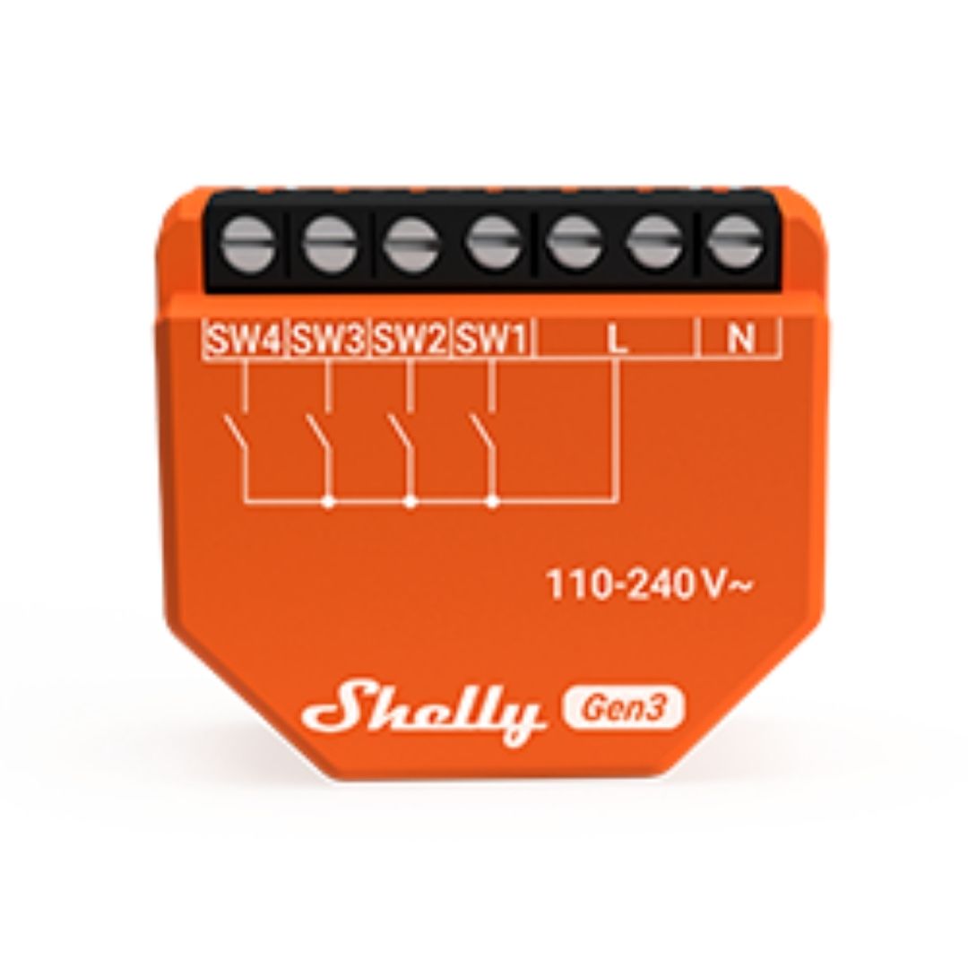 Shelly I4 Gen3. Wi-Fi 4 digital inputs controller for Smart Scenes and ...