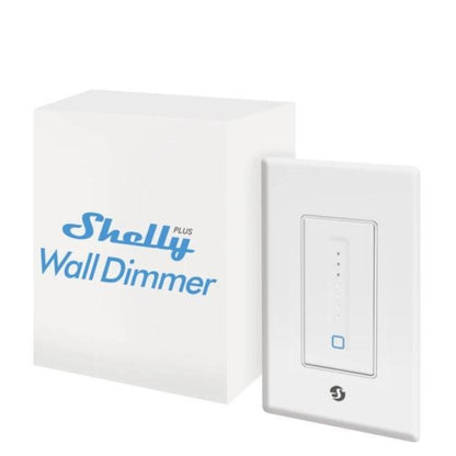 Regulador de intensidad de pared Shelly Plus con certificación UL. Regulador de intensidad de pared inteligente con Wi-Fi de última generación, diseño simple de 4 cables