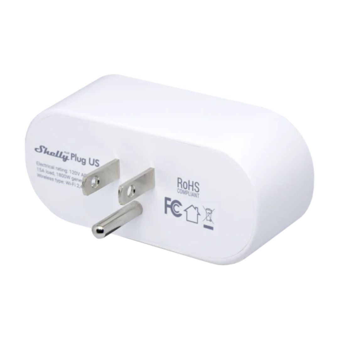 Shelly Plus Plug US con medición de potencia. El enchufe inteligente Wi-Fi que cabe en todas partes.