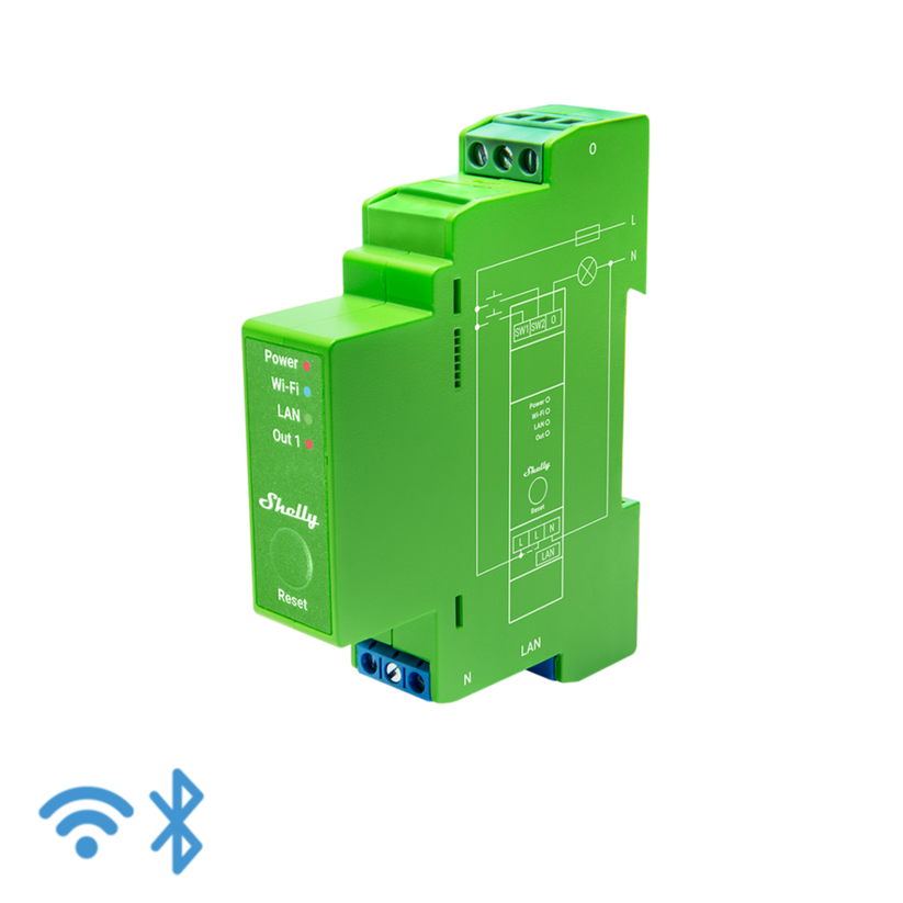 Shelly Pro Dimmer 1PM. Professional 1-channel DIN rail smart dimmer wi ...
