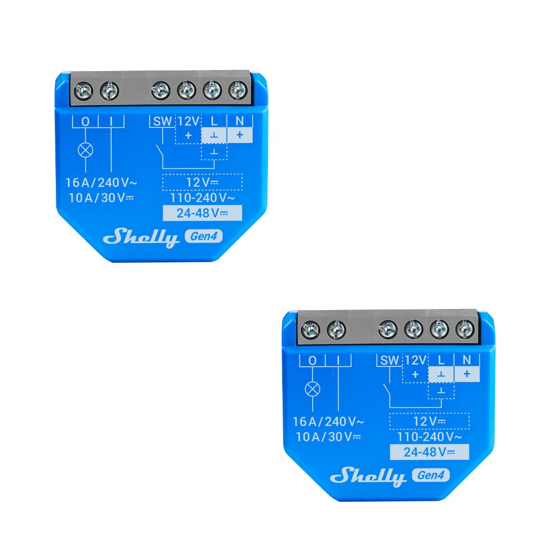 Shelly 1 Gen4. Interruptor de relé inteligente, 1 canal 16A, contacto seco. Wi-Fi, Zigbee, Matter.