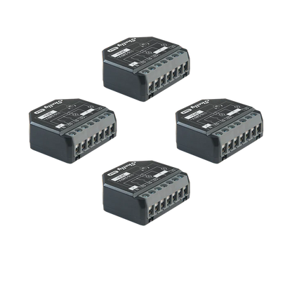 Shelly 2PM Gen4. Relé inteligente de doble canal para cubiertas, persianas y motores con monitoreo de energía para el control de cortinas, persianas y contraventanas. (Caja abierta)