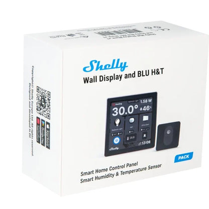 Shelly Wall Display. Wi-Fi smart control panel with 5 A integrated switch and color display + BLU HT