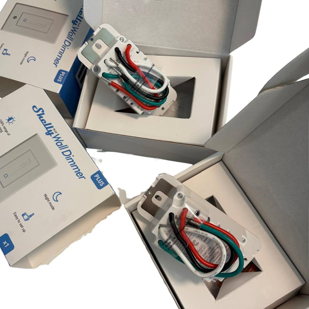 Shelly Plus Wall Dimmer UL | WiFi Smart Light Dimmer Switch (4-Wire, No Hub Required) (Open Box)