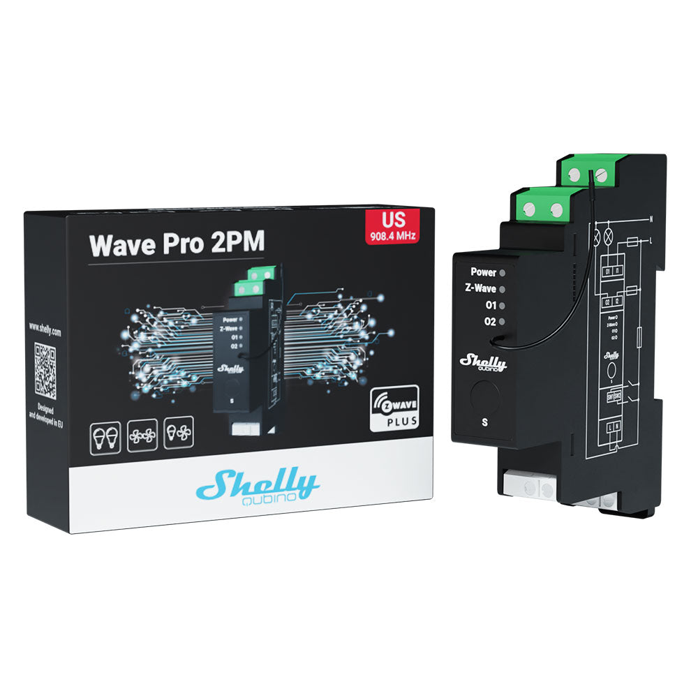 Wave Pro 2 Software Shelly Wave Pro 2PM. Professional 2-channels DIN rail Z-Wave smart rel ...