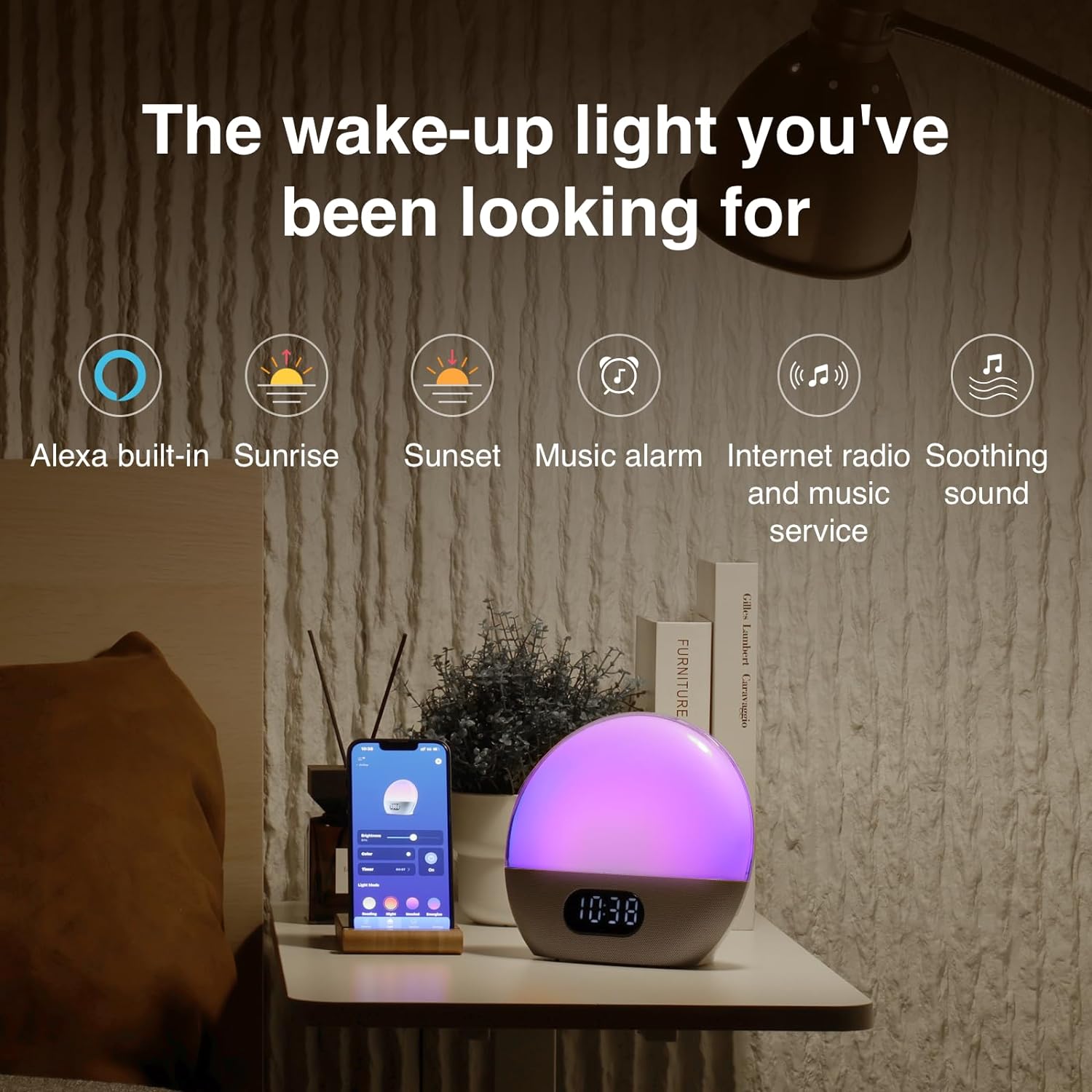 Alarma Alexa Despertar Con Musica WiiM Despertador Inteligente Con