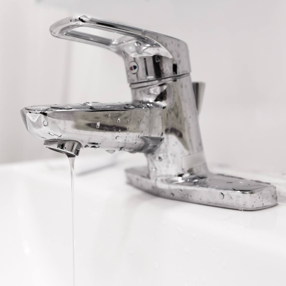 faucet with water coming out