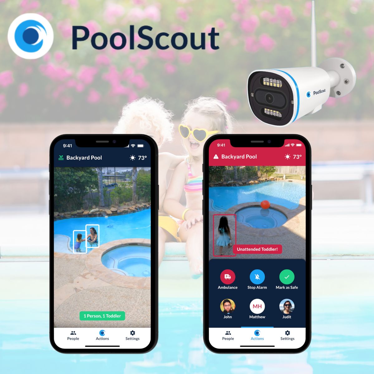 Poolscout safety camera system